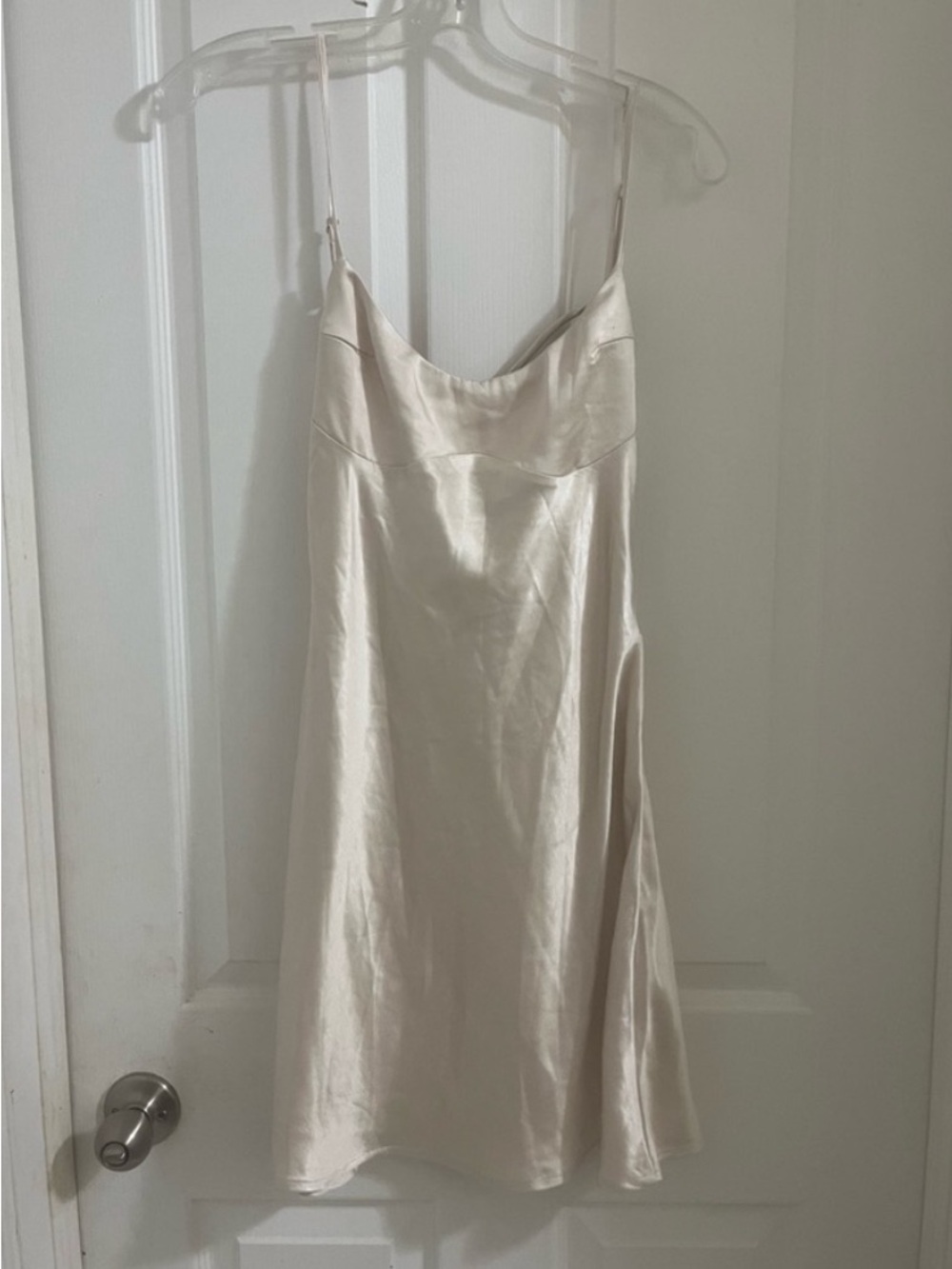 Princess Polly Satin Champagne Dress - Picture 2 of 5